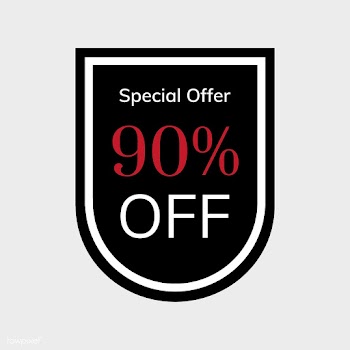 90 percent off badge vector | Free stock vector - 471027
