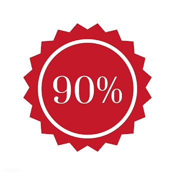 90 percent off badge vector | Free stock vector - 471041