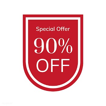 90 percent off badge vector | Free stock vector - 471064