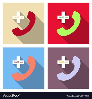 911 emergency call emergency ambulance phone with vector image