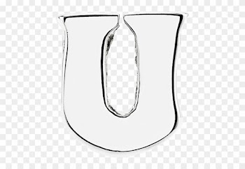 925 Sterling Silver Charm For Bracelet Letter U Bead - Illustration