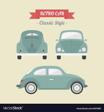 98retro car vector image