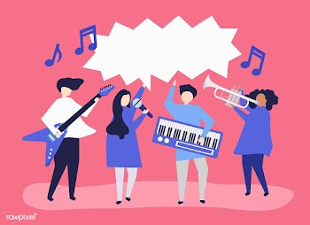 A band performing live music | Free stock vector - 478474