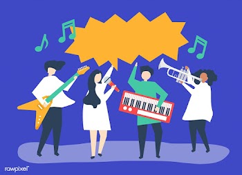 A band performing live music | Free stock vector - 479719