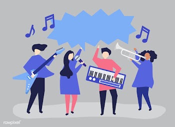 A band performing live music | Free stock vector - 479729