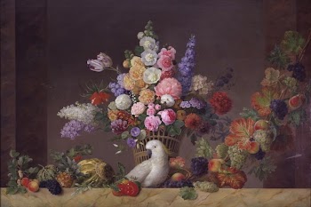 A basket of flowers, a cockatoo | Free Photo - rawpixel