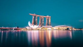 A beautiful blue hour shot at one of the signature building of Singapore - Marina Bay Sands