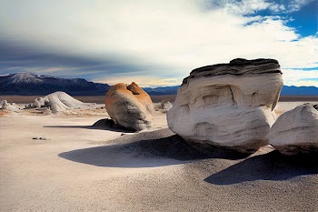 A beautiful landscape with volcanic stone - A.I generated