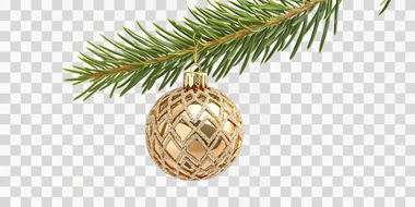 a beautiful magnificent golden decorated Christmas tree ball