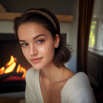 A beautiful young woman generated by A.I