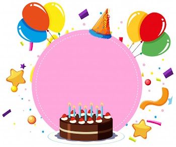 A birthday card template Free Vector