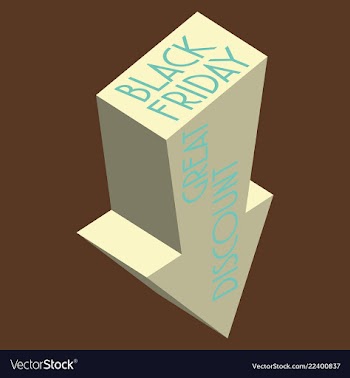 A black friday sale arrow sign vector image