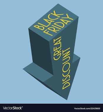 A black friday sale arrow sign vector image