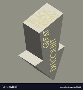 A black friday sale arrow sign vector image