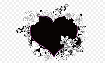 A black lace heart 