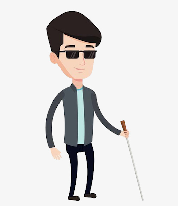 A Blind Man Walking, Man Clipart, Walking Clipart, Cartoon PNG ...