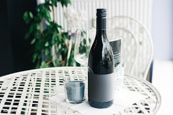A bottle of wine for the day | Free stock psd mockup - 449096