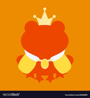 A cartoon frog prince with a crown without face vector image