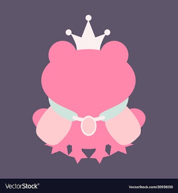 A cartoon frog prince with a crown without face vector image
