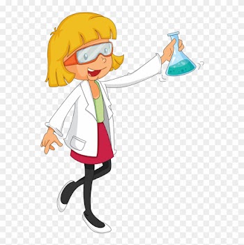 A Chemist &amp; Mom - Cute Girl Scientist Cartoon