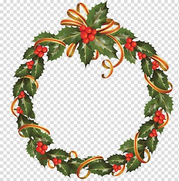 A Christmas Carol Common holly Christmas tree , wreath transparent background PNG clipart
