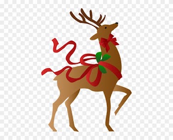 A Christmas Reindeer Clip Art, Merry And Holidays - Reindeer Clipart