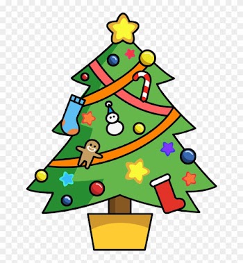 A Christmas Tree Decorated With Homemade Ornaments - Christmas Tree Clip Art