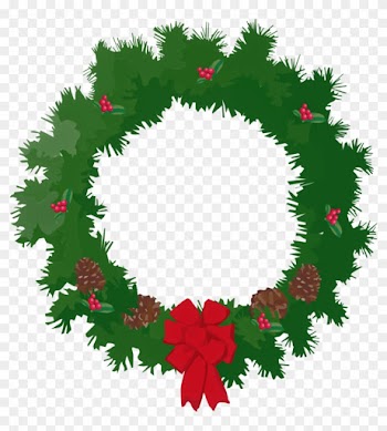 A Christmas Wreath By Thestockwarehouse A Christmas - Merry Christmas Wreath Clip Art