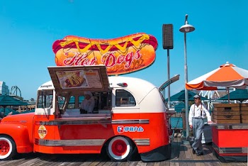 A Classic Hot Dog Food Cart
