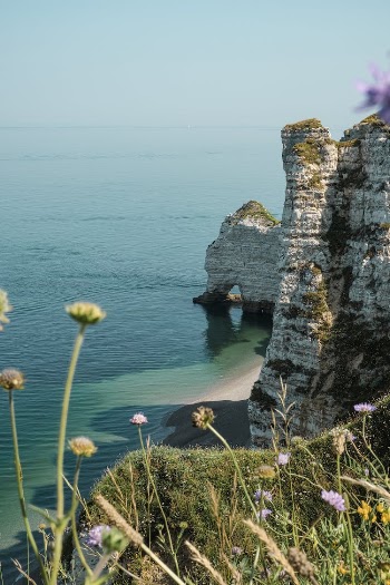 A Cliff Coast Under Blue Sky