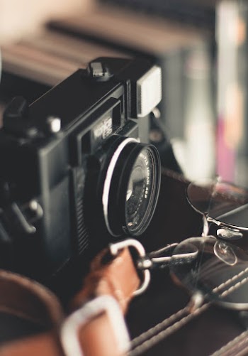 A Close-up Shot Of AN Analog Camera