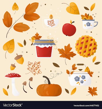 a collection of cozy and bright autumn stickers
