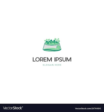 A combination pet bowls and farm houses vector image