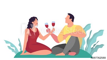 A couple having a date in the park