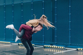 A couple having fun
