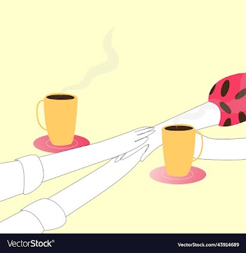 a couple in love sitting at a table in a cafe and