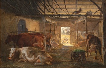 A cow shed on a farm.Vejby | Free Photo - rawpixel