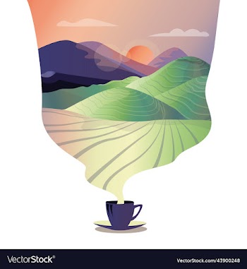 a cup of coffee with steam emanating from