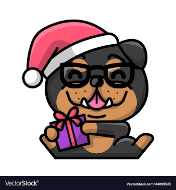 a cute bulldog is wearing santa hat and holding a