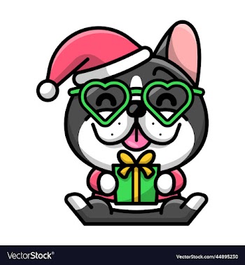a cute french bulldog is holding a present box