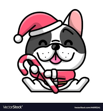 a cute french bulldog with christmas costume is