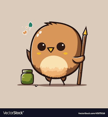 a cute mascot for an art design