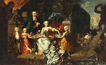 A Family Group on a Terrace | Free Photo - rawpixel