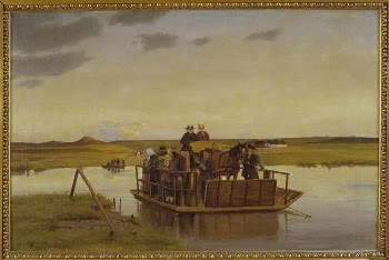 A ferry over the Gudenåen | Free Photo - rawpixel