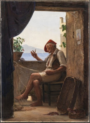 A fisherman on a loggia | Free Photo - rawpixel