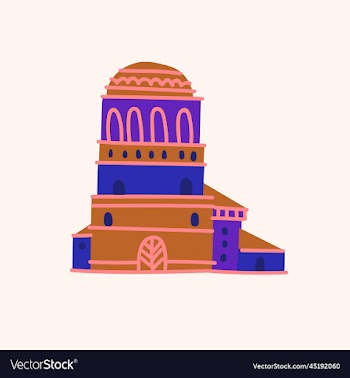 a flat drawing drawn by hand
