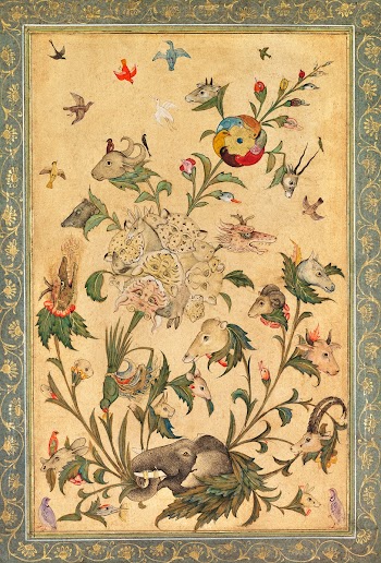 A floral fantasy of animals and birds (Waq&ndash;waq) in the early 1600s. Original from The Cleveland Museum of Art. Digitally enhanced by rawpixel.