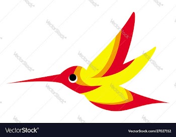 A flying colorful hummingbird or colibri vector image