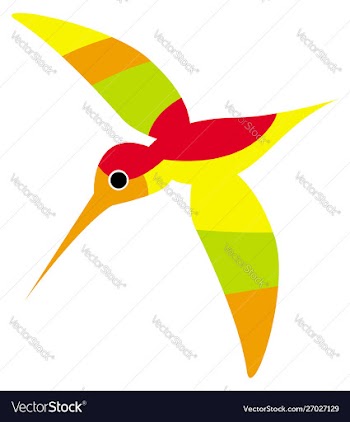 A flying colorful hummingbird or colibri vector image