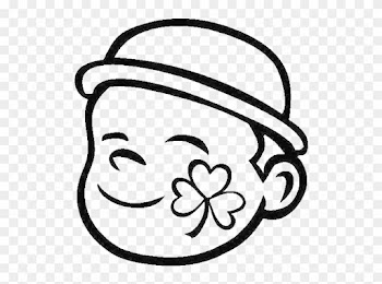 A Four Leaf Clover Face Paint Coloring Page - Face Painting Coloring Pages